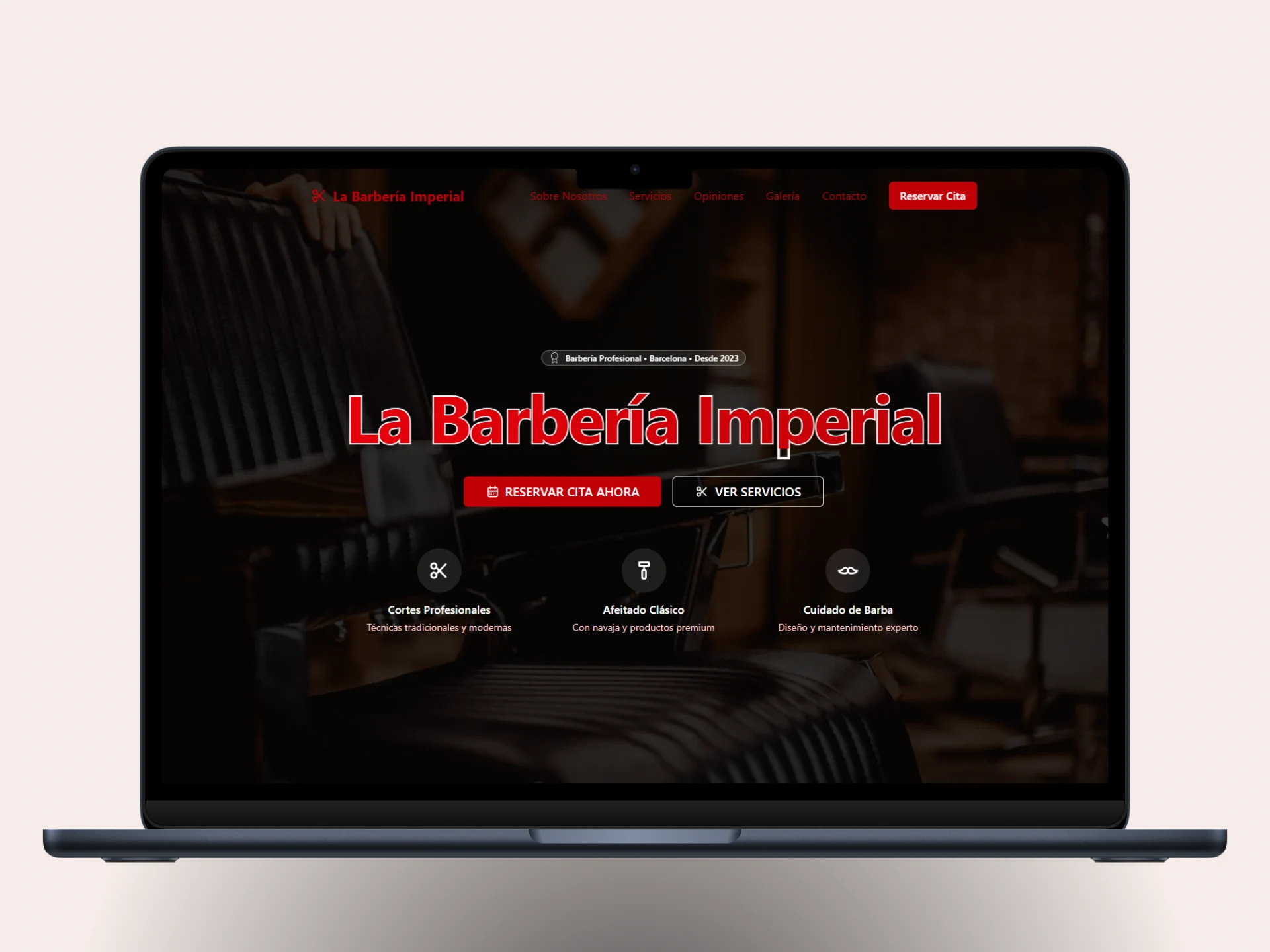 Diseño web para Barbería Imperial
