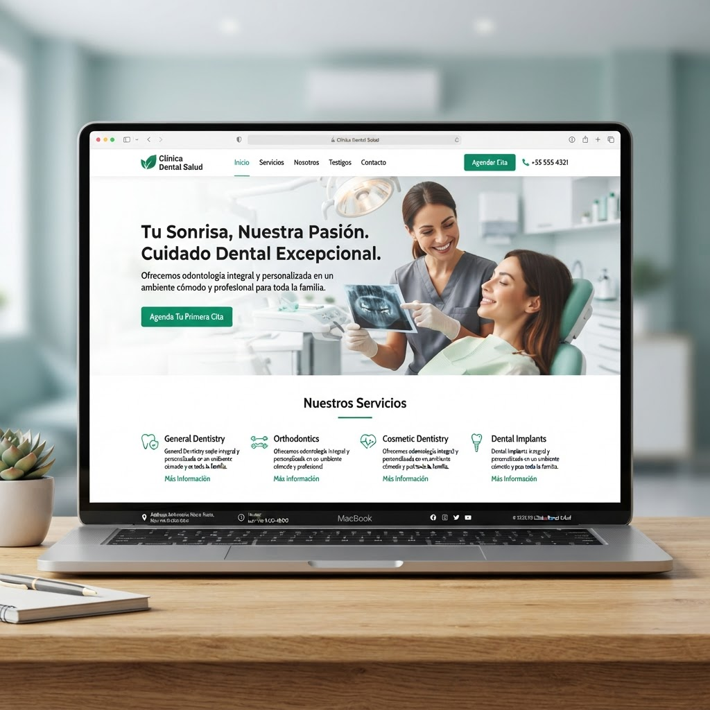 Diseño web para Clínica Diagonal, Clínica dental